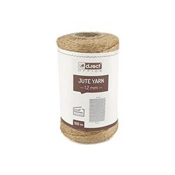 D.RECT 100m de Corde de Jute Naturelle Brune, Ficelle d'emballage Ruban Cadeau, Corde de Décoration, 1,2mm D'épaisseur, pour : Emballage, DIY Artisanat, Fleuristerie, Décoration 800155