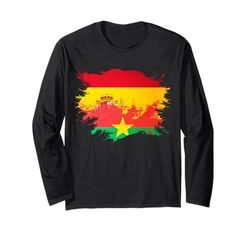 Bandera Patrimonio Mixto de España y Burkina Faso Manga Larga