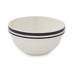 Potter's Stripe Set of 4, 5.5 Inch Stacking Bowls, Black