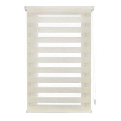 INTERBLIND | Night and Day Roller Blind Installation Without Tools - EasyFix Roller Blind Size 47 x 180 cm Width x Height - Blind Without Drilling Fabric Size 44 x 175 - Night and Day Blind Ecru
