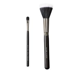 Vegan Love - Set di 2 pennelli con setole sintetiche nr. BKF65, colore: nero