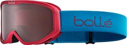 bollé INUK – Masque Ski Enfant – Rouge et Bleu Mat – Écran Rosy Bronze Cat. 3 – Haute protection UV, Anti-buée, Pour temps ensoleillé