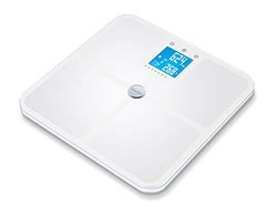 Beurer BF 950 Pèse-Personne Impédancemètre Blanc - Balance de Diagnostic Moderne - avec Mode Grossesse - 8 mémoires utilisateurs - avec Affichage des calories Amr/Bmr et Mesure de Graisse Corporelle