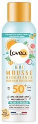 LOVEA - Schiuma idratante per bambini FPS 50+ - Altissima protezione solare viso e corpo - Fragranza albicocca - Protezione UVA/UVB - Pelle sensibile - Resistente all'acqua - Vegan - Made in France