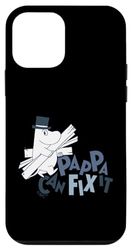 Custodia per iPhone 12 mini Moomin Pappa Can Fix It Testo Blu