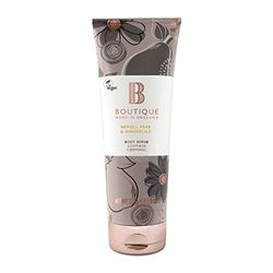 Boutique Neroli, Pear & Gingerlily Fragrance Body Scrub, 225ml, Exfoliating Body Scrub, Refreshing - Essential Oils - Vegan and Cruelty Free, No SLS or Parabens - Made In England