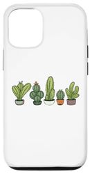 Carcasa para iPhone 14 Cactus vintage suculentas plantas jardinería regalos amantes de las plantas
