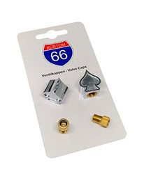 Lot de 2 Bouchons de Valve Pik argenté avec 2 adaptateurs pour vélo