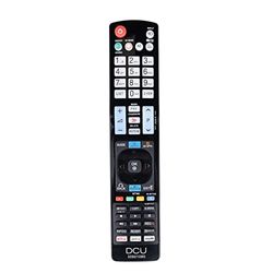 DCU TECNOLOGIC | Mando a Distancia LG Smart TV | Control Remoto TV | Compatible con Smart TV LG | Botón para Netflix y Prime Video | Negro