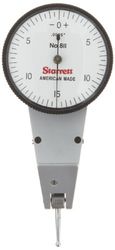 Starrett 811–5Pz cadran indicateur sans pièces jointes, tête pivotante, cadran blanc, 0–15–0, lecture 0–0,1 cm Gamme, 0 cm Graduation