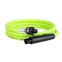 Flexzilla Ball Swivel Zweep Luchtslang, 1/4 inch x 4 ft. (1/4 inch. MNPT Ball Swivel x 1/4 inch FNPT Ends), Heavy Duty, Lichtgewicht, Hybride, ZillaGreen - HFZ1405YW2B