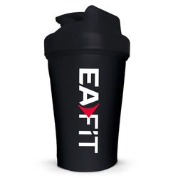 Shaker Protéine 400 ml Sans BPA – Shaker Gradué avec Mélangeur en Acier – Whey Protein, Pre Workout, Creatine – Shaker Plastique Anti-Fuite pour Sport et Fitness - Noir opaque - EAFIT marque française