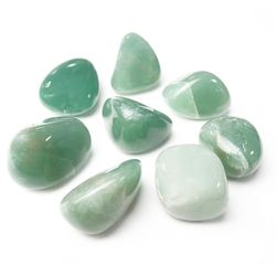 Tumbled Green Aventurine Stones (8 Pack) - 1-1.5 Inch Smooth Stone of Opportunity for Luck, Prosperity & Heart Chakra - Polished Healing Crystals for Abundance & Optimis