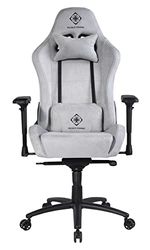 Deltaco Gaming DC440L Gaming Stoel, Suede Materiaal - Licht Grijs