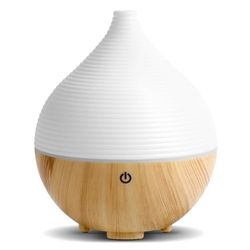 AiQInu Diffuseur d'Huile Essentielle, 160ml Ultrasonique Diffuseur Huiles Essentielles Electrique, 7 Couleurs LED Humidificateur d'air, Arrêt Automatique pour Chambre, Spa, Yoga, Massage