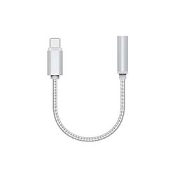 Xlayer Adaptador Premium para Auriculares Tipo C (USB-C) a 3,5 mm AUX, 0,12 Metros de Longitud, Color Plateado