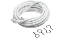 Merriway BH03869 Plastic Coated Curtain Wire with 2 Each Hooks and Eyes, 120 cm (48 inch)