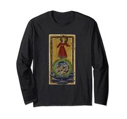 Tarot Card The World Vintage Tarot Card Graphic Print Long Sleeve T-Shirt