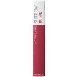 Maybelline New York, SuperStay Matte Ink, Pintalabios Mate de Larga Duración, Tono 80 - Ruler, Magenta Oscuro