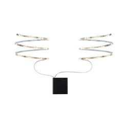 Paulmann 70701 Strip Function Mobile 2 x 80 cm branco quente 1,2 W 9 V 6LR61 branco, metal/plástico 70701 faixa de luz LED, fita de luz, tubo luminoso, 80 x 5 x 0,3 cm