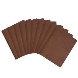 Original Falken 10-pack of intensive colour loose-leaf binders. Made in Germany. Ready-to-use folded staplers made of recycled cardboard, DIN A4 commercial and public authority stapling dark brown Blue Angel
