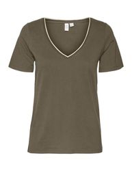 VMRANVA S/S V-hals T-shirt JRS BTQ GA, Kappers/Detail: goud & Capers V-hals, M