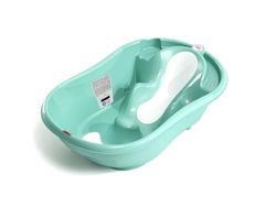 OKBABY Onda Evolution - Baignoire pour le Bain des Nouveau-nés 0-12 Mois, Assise en Gomme Antidérapante - Turquoise