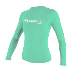 O'Neill Wetsuits Basic Skins - Manches Longues pour Femme XL Turquoise Clair