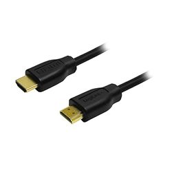 LogiLink CH0076 - HDMI High Speed met Ethernet (V1.4) kabel, 2X 19-pin mannelijk (goud), zwart, 0,2m