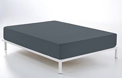 Bajera verstelbare kleur grijs - Cama de 180 (28 cm hoog) - 50% algodón / 50% polyester - 144 Hilos, Gramage: 115