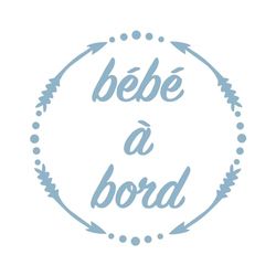 Ambiance Sticker Autocollant de Voiture Bébé à Bord Bleu Poudre - H15 x L15 cm