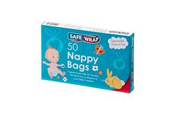 Safe Wrap Disposable nappy sacks with tie handles, baby fresh scented, for baby waste and general waste in home, work and travel. Quantity 6 x 50 bags (300 sacks in total)