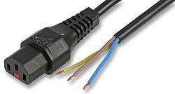 Pro Elec PC979 IEC C13 to Bare Ends Power Lead, 3m Length, Black