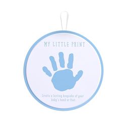 Reece Studio Baby Dagelijks Blauwe Klei Tin Kit, Pasgeboren Handafdruk Of Voetafdruk Makers, Baby Boy Handafdruk Impressie Keepsake, Blauwe Klei