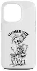 Homebody Funny Indoorsy Skeleton Introvert Shy Halloween Gal Case for iPhone 13 Pro