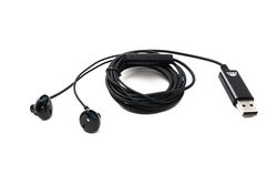 SYTEM-S Stereo In Ear Noise Cancelling słuchawki 2 m USB 2.0 regulator głośności mikrofon torba czarna