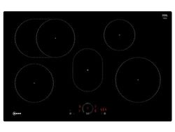 NEFF T58PHF1L0 N70 Plaque de cuisson à induction, vitrocéramique, autonome, 80 cm de large, Twist Touch, Home Connect, Smart Hood Automatic, niveau de puissance, affleurante, noire