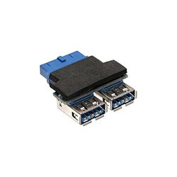 InLine 33444I USB 3.0 adapter / 2x hona A till 19-pin moderkortsanslutning 1 st.