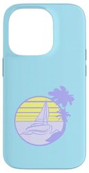 Ship Sun Palm Trees South Sea Evening Cool Sunset Symbol Case for iPhone 14 Pro