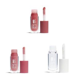 3INA MAKEUP - The Color Lip Oil 503 + The Color Lip Oil 362 + The Color Lip Oil 100 - Nude + Rosa + Brillante - Balsamo Labbra con Acido Ialuronico - Lucidalabbra 24H Idratazione - Vegan -Cruelty Free