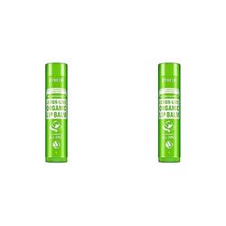 Dr Bronner's Lemon & Lime Lip Balm, Made with No Synthetic Ingredients and Organic Oils, Used for Lips, Dry Hands, Cuticles and Chapped Chins, Certified Fair Trade, 4g Bar (Pack of 2)