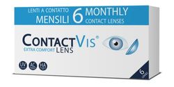 ContactVis Extra Comfort Lens, 6 Lenti A Contatto Mensili per la correzione della miopia -1.00