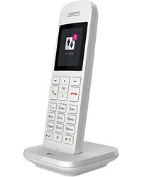 Téléphone fixe Telekom Speedphone 12 (sans fil - pour utilisation sur les routeurs actuels avec interface DECT-CAT-iq (par ex. Speedport, Fritzbox), écran couleur 5 cm Blanc.