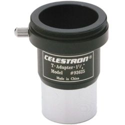 Celestron 93625 1,25" universal: adaptador T para câmara SLR ou DSLR, prateado/preto