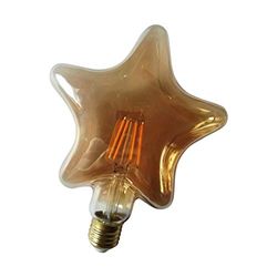 ZONS 811620LOT4 - Lote de 4 bombillas LED decorativas (4 W, ámbar, en forma de estrella)