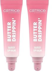 Catrice Cosmetics Bálsamo labial brillante Butter Drippin' Glossy Lip Balm, hidratar/humectar, cuidado, brillante, rociado, 10 ml (Paquete de 2)