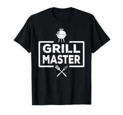 Regali per la festa della griglia & altro Grillmaster Grill-themed Shirt Nero Maglietta Unisex Adulto Piccolo Manica corta