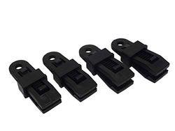 C.A.O. Pack 4 Clips œillets-Couleur Noir-Longueur 8,5 cm-Largeur 3 cm Adulte Unisexe