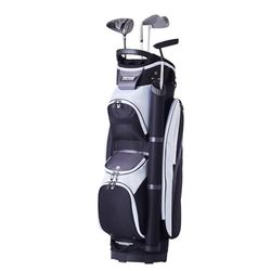 VEVOR Golfkar tas met 14-weg organizer verdeler top, 91,4 cm meerdere zakken, premium nylon kar tas, duurzame golftassen met handgrepen en stofhoes en afneembare riemen voor mannen en vrouwen, zwart