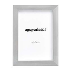 Amazon Basics Moldura retangular para fotografias, 13 x 18 cm, 2 unidades, níquel